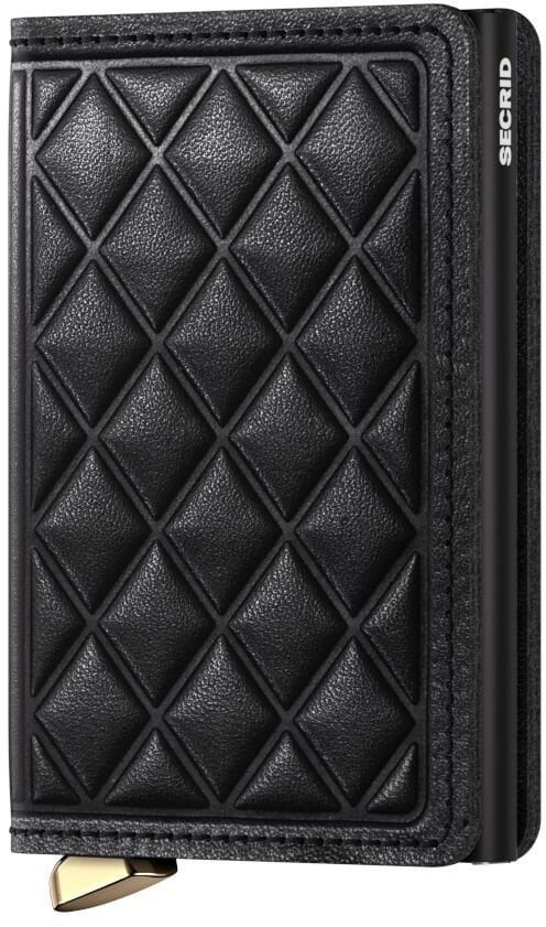 Secrid Emboss Lines Diamond Black Slimwallet, diamond patterned black
