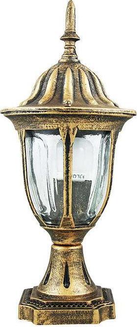 Polux Ogrodowa LAMPA stojąca FLORENCJA 302588 Polux zewnętrzna OPRAWA metalowa latarenka outdoor IP43 patyna przezroczysta