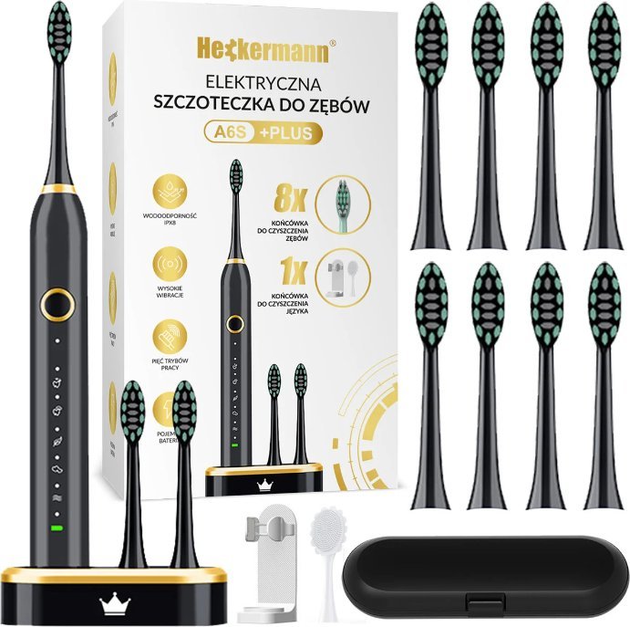 Szczoteczka Heckermann A6S Plus Czarna