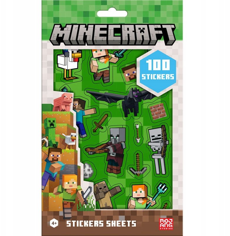 Naklejki klasyczne / Minecraft / Creeper/ Kids Licensing / 100 szt.