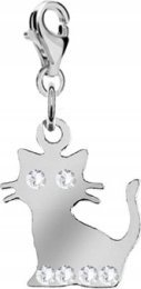 Radziszewska Jewellery Srebrny Charms KOT DEDYKACJA GRATIS