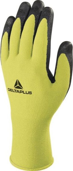Delta Plus Rękawica dziana z Poliamid/Spandex, Strona Chwytna Powlekana Pianką Nitrylową/Tpu kolor żółty 10 VV734JA10