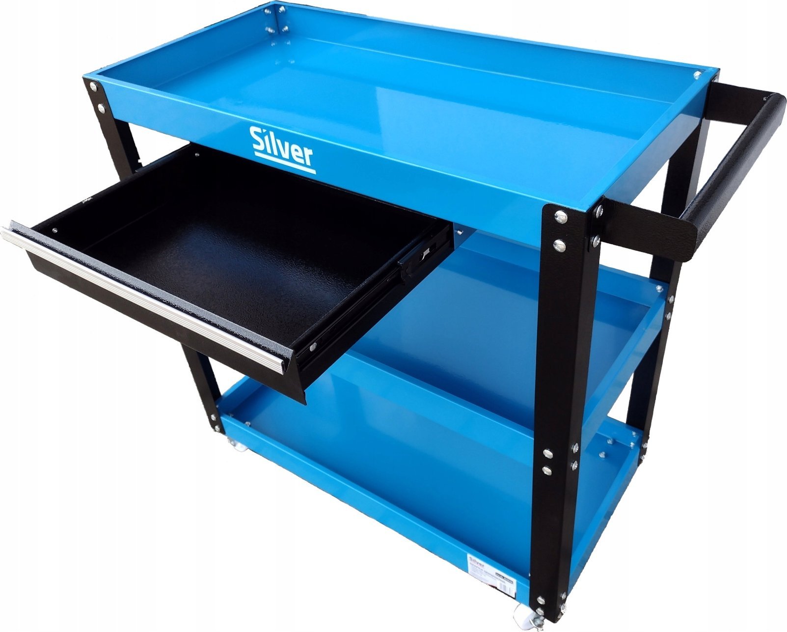 Silver SZAFKA WARSZTATOWA 3 PÓŁKI+ SZUFLADA SILVER