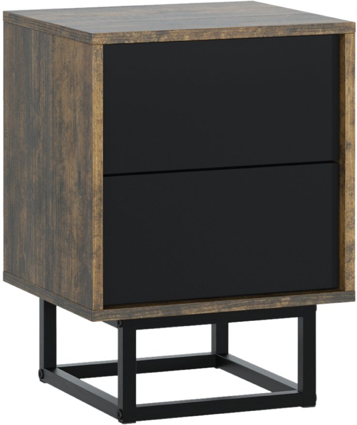 Szafka Nocna 55cm ONE FURNITURE Laminat Brąz Rustrykalny