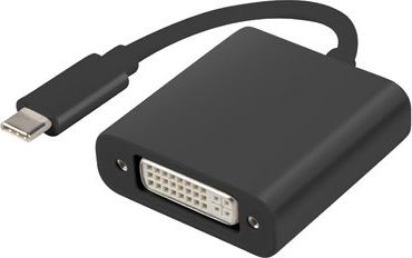 Adapter USB Lanberg USB-C - DVI Czarny (AD-UC-DV-01)