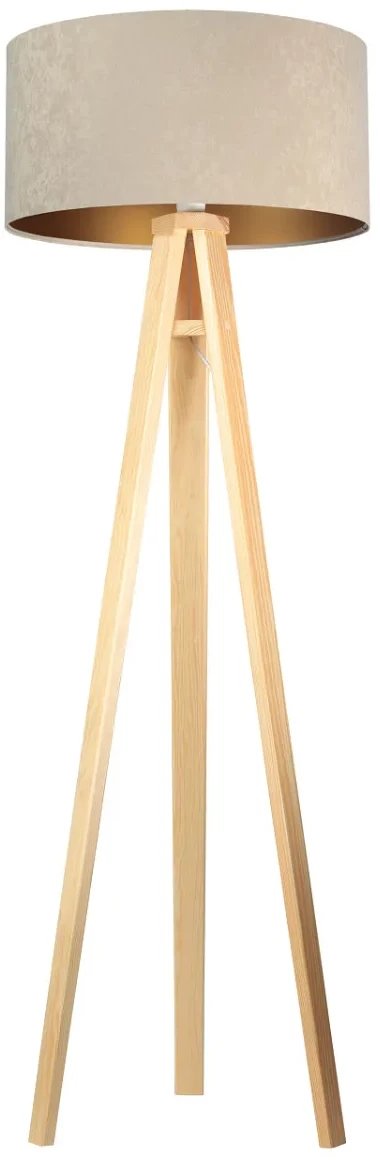 Lampa stojąca HOME 50 beżowa/złota/sosna BPS KONCEPT