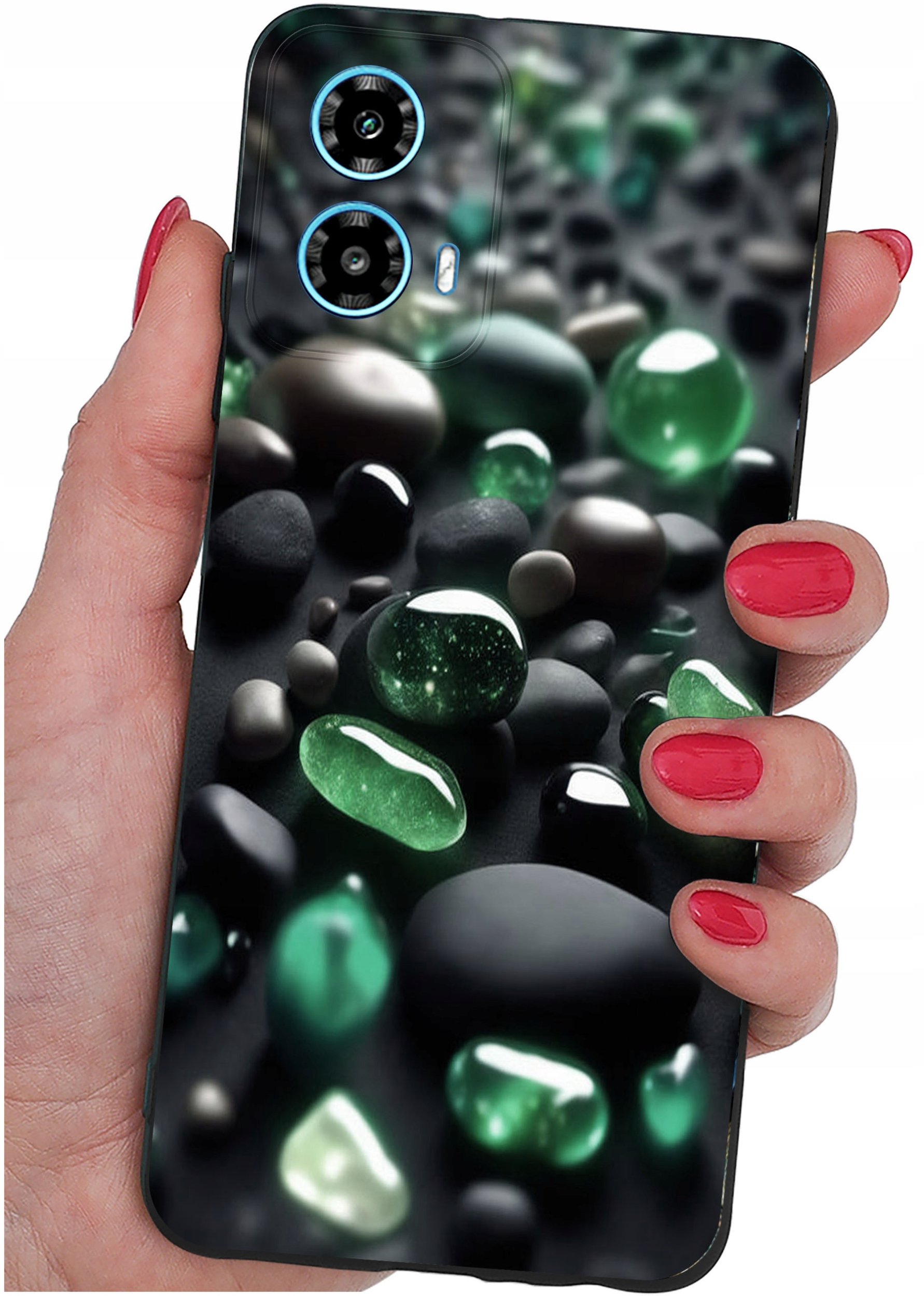 ETUI do Motorola Moto G34 5G WZORY |SILIKONOWE MATT CASE + SZKŁO 9H