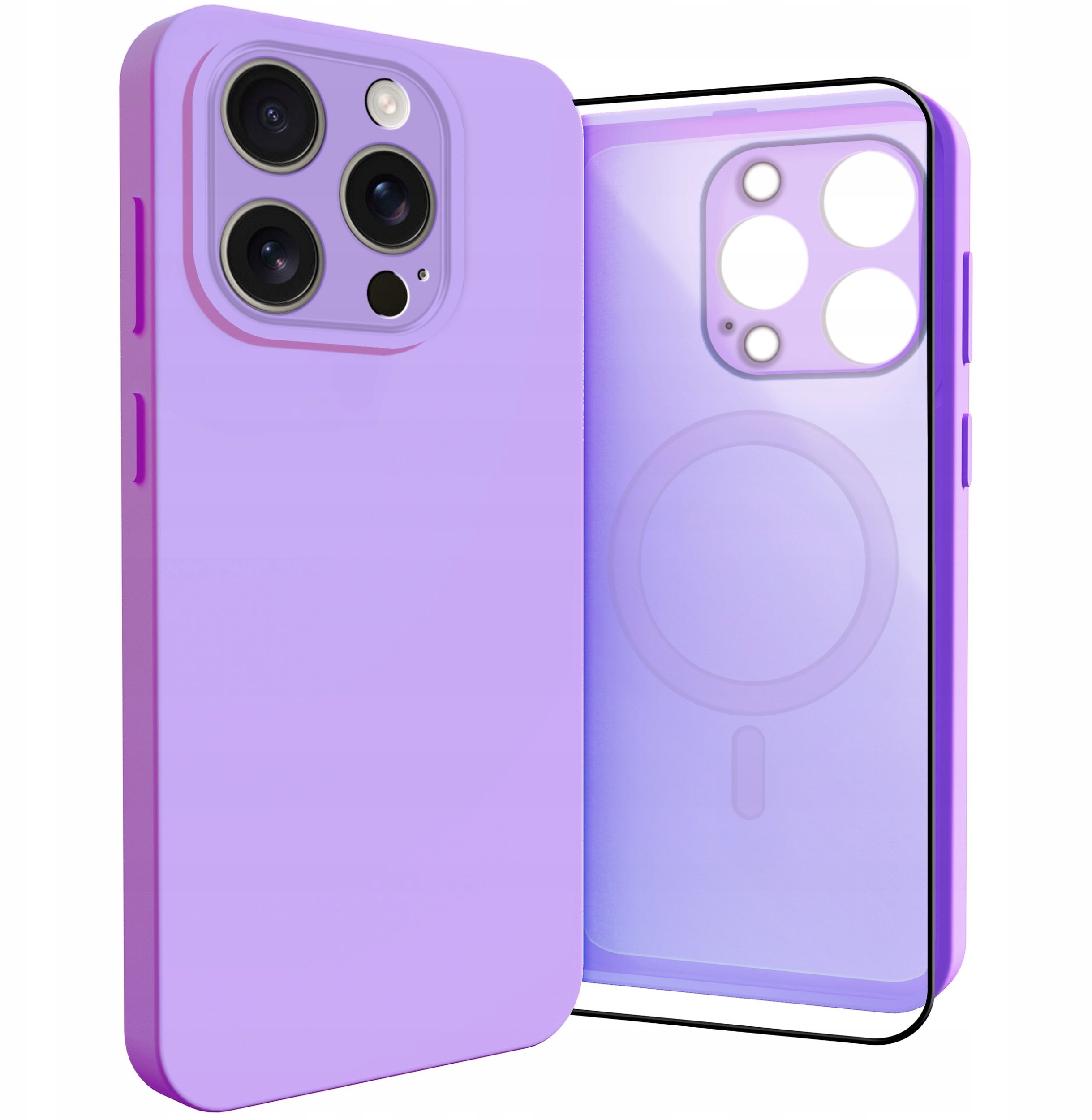 Etui do Apple iPhone 16 Pro (Do Magsafe, Osłona Kamery, Fioletowe) Szkło