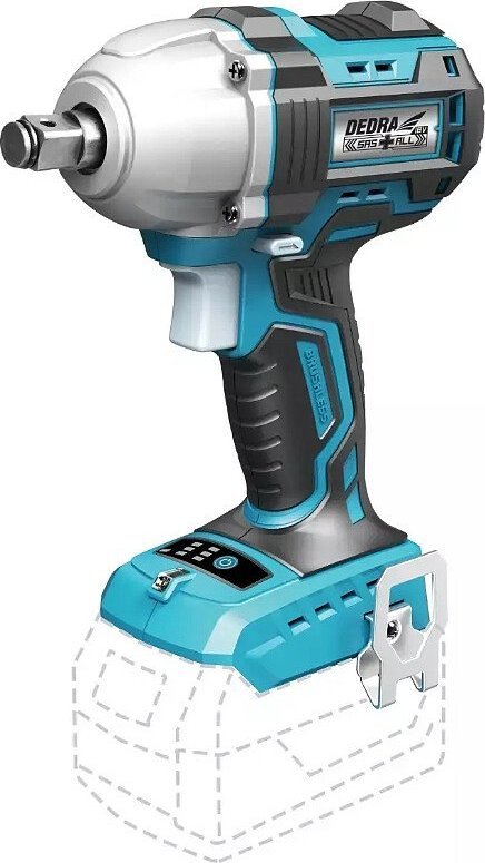 Klucz udarowy Dedra Klucz udarowy bezszczotkowy 450 Nm 1/2"", akumulatorowy 18V