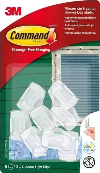 3M 3M Command 8 Klipsów Do Wieszania Lampek 17017CLR-AWWCEE..