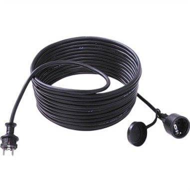 BACHMANN Przedłużacz 3G1,5mm2 czarny, 1m, styk ochronny H07RN-F guma/neopren