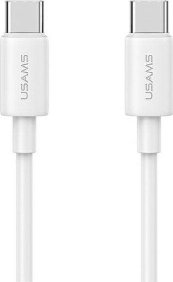 Kabel USB Usams USB-C - USB-C 1 m Biały (6958444909998)