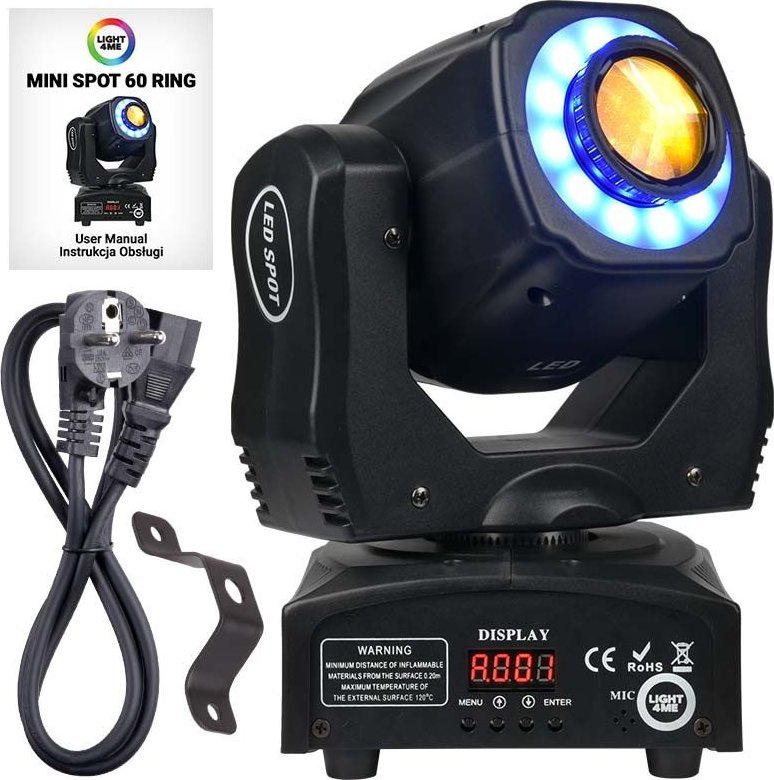 LIGHT4ME LIGHT4ME MINI SPOT 60 RING głowica ruchoma LED