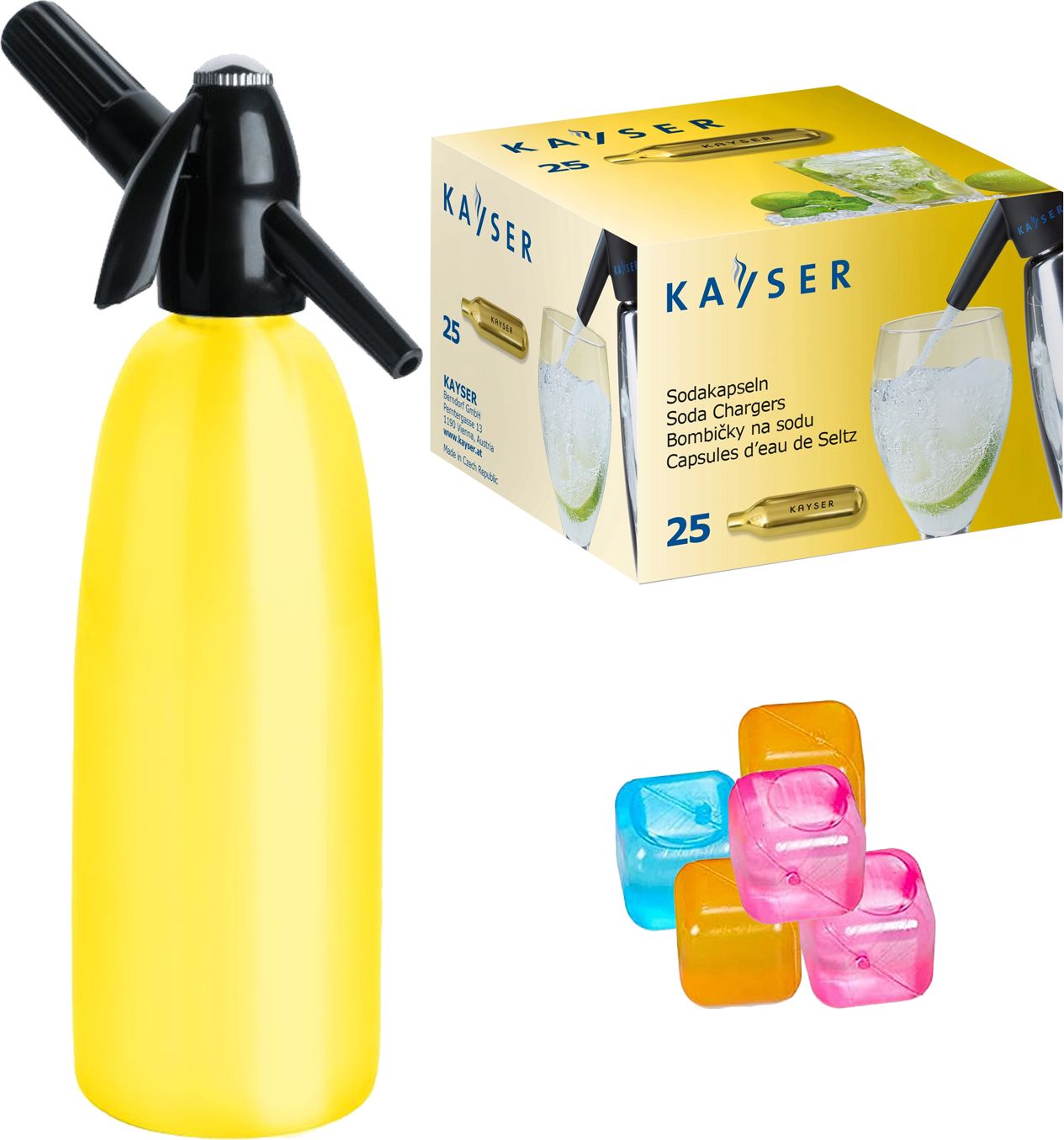 Saturator Art Quick Soda + 25 naboi CO2 Żółty