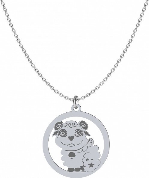 Radziszewska Jewellery Naszyjnik Srebrny Owieczka Łańcuszek Srebro 925 Grawer Dedykacja Prezent