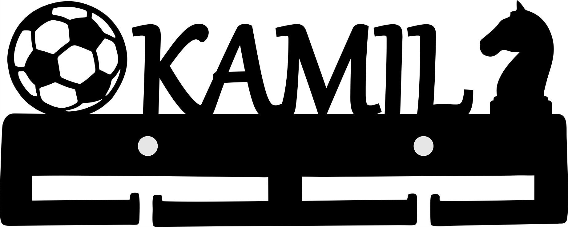 naSciane Wieszak na medale imienny piłka szachy na prezent