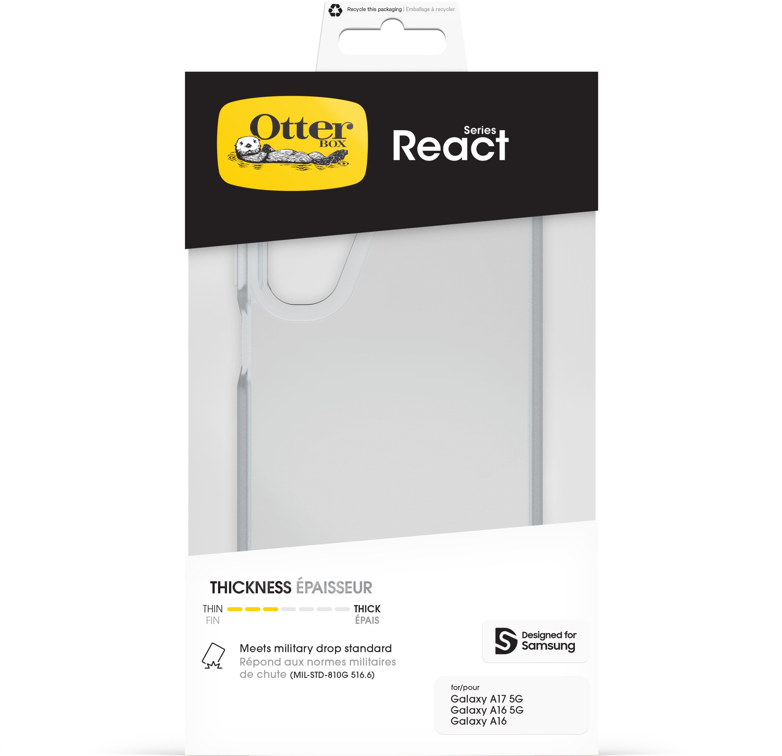 OtterBox React Galaxy A17 5G/A16/A16 5G - clear