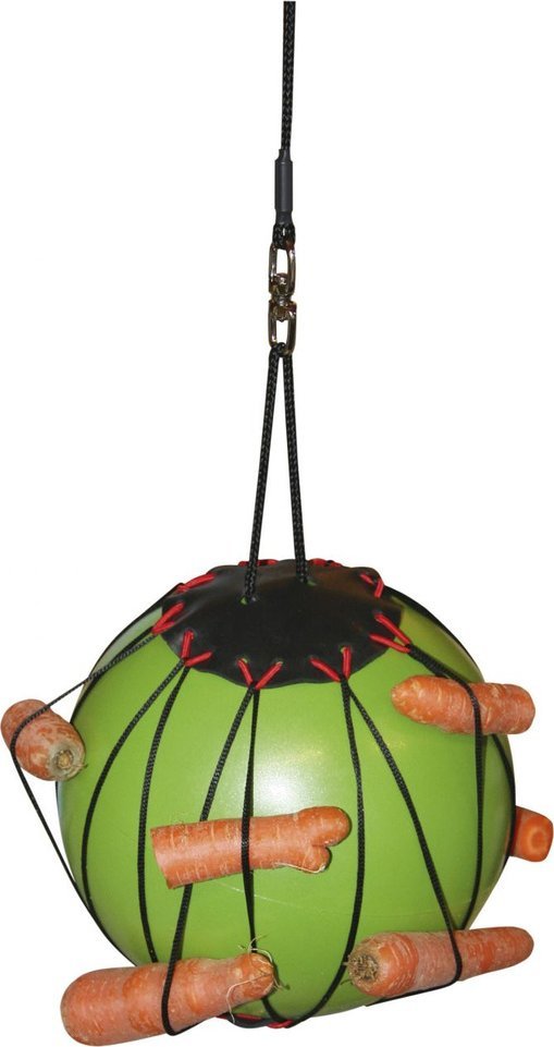 Kerbl KERBL Piłka zawieszana dla konia, ze sznurkami na smakołyki, zielony