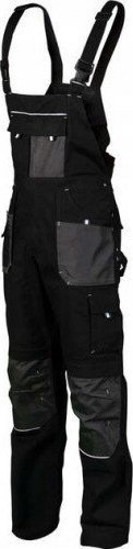 Stalco Spodnie na szelkach robocze czarne XXL