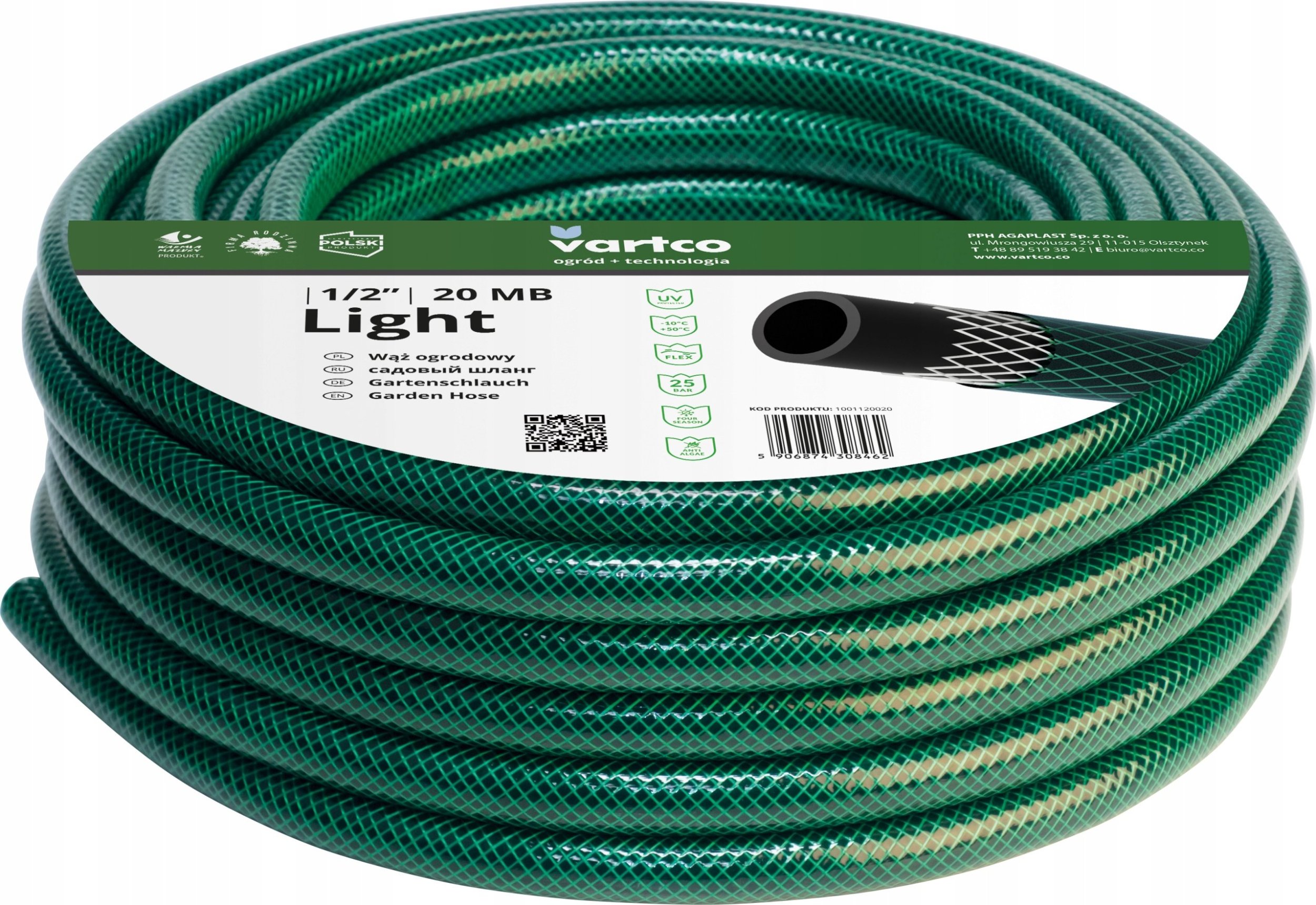Vartco Garden hose 3/4" 10m 3-ply LIGHT Vartco LIGHT 1001340010