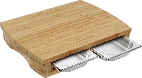 Deska do krojenia Zassenhaus z tacą na okruszki bambusowa 46x