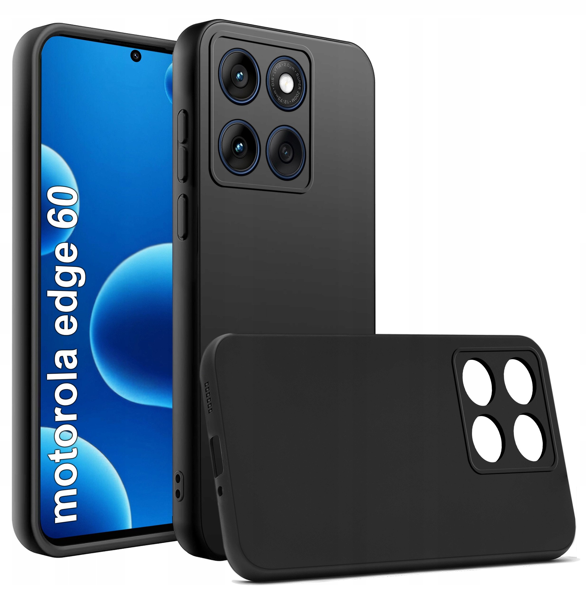 Etui Czarne Matowe Silikon Slim do Motorola Edge 60 | 60 Fusion