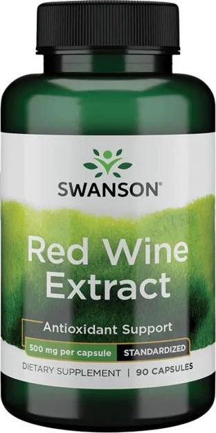 Swanson - Ekstrakt z Czerwonego Wina, 500 mg, 90 kapsułek