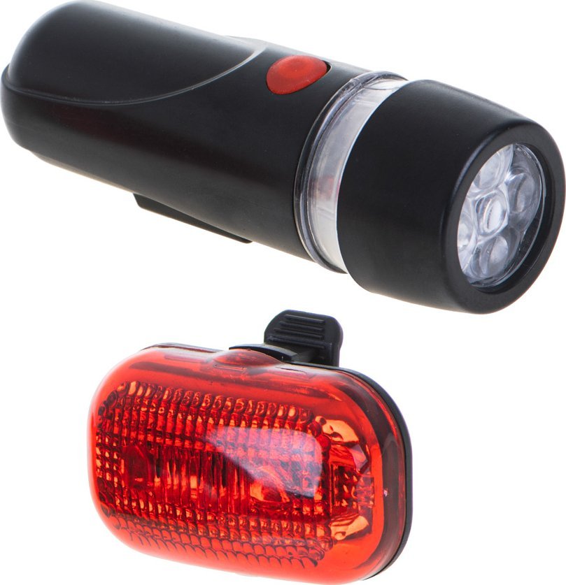 KIK Oświetlenie rowerowe lampa lampka rowerowa LED przód tył na baterie