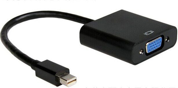Adapter AV Gembird DisplayPort Mini - D-Sub (VGA) czarny (A-MDPM-VGAF-02)