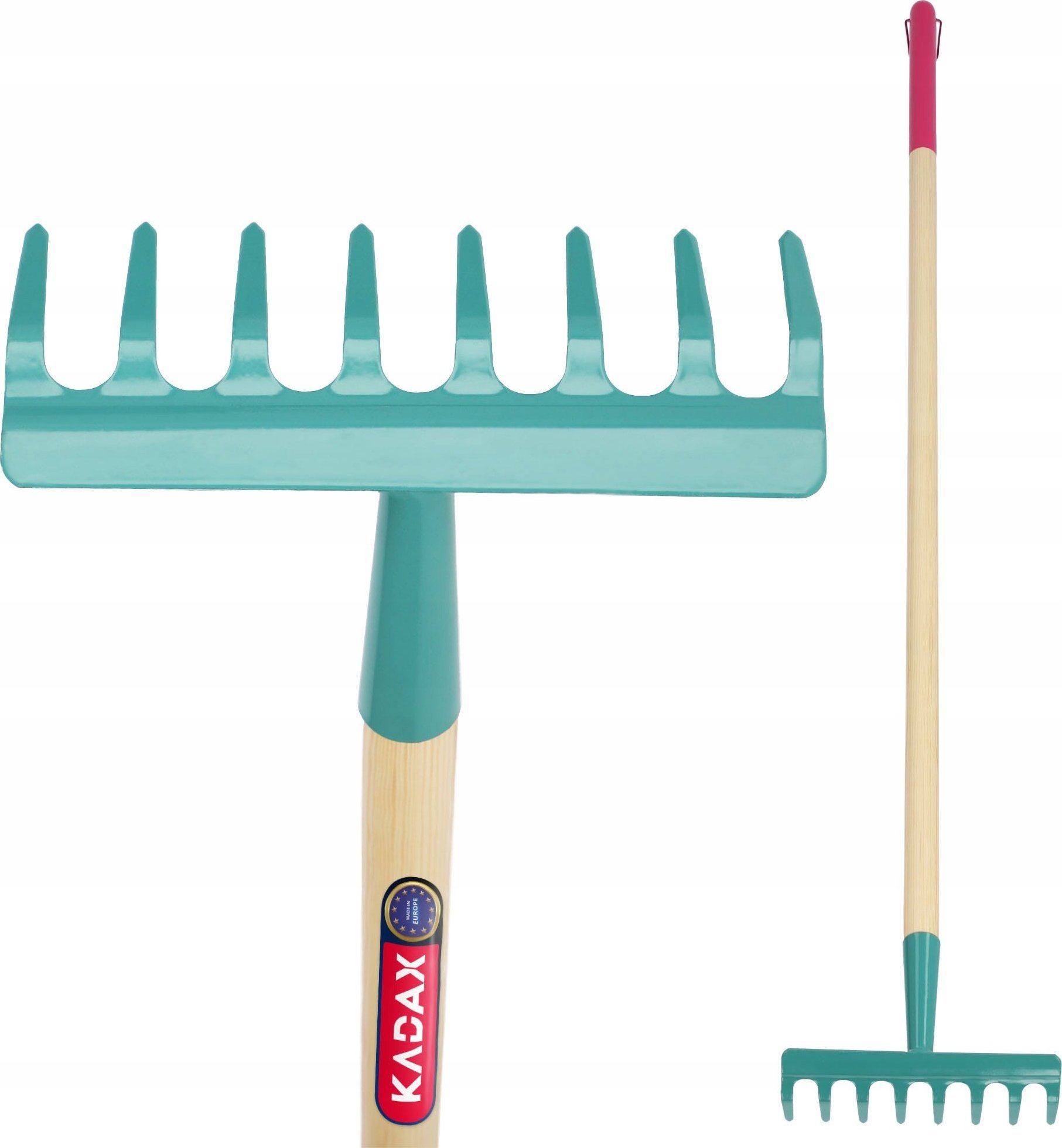 Kadax Grabie Do Liści Trawy Metalowe 8-Zębne Z Trzonkiem