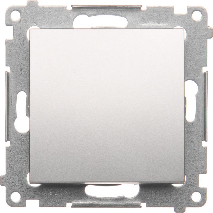 Kontakt-Simon Łącznik jednobiegunowy srebrny mat - DW1.01/43