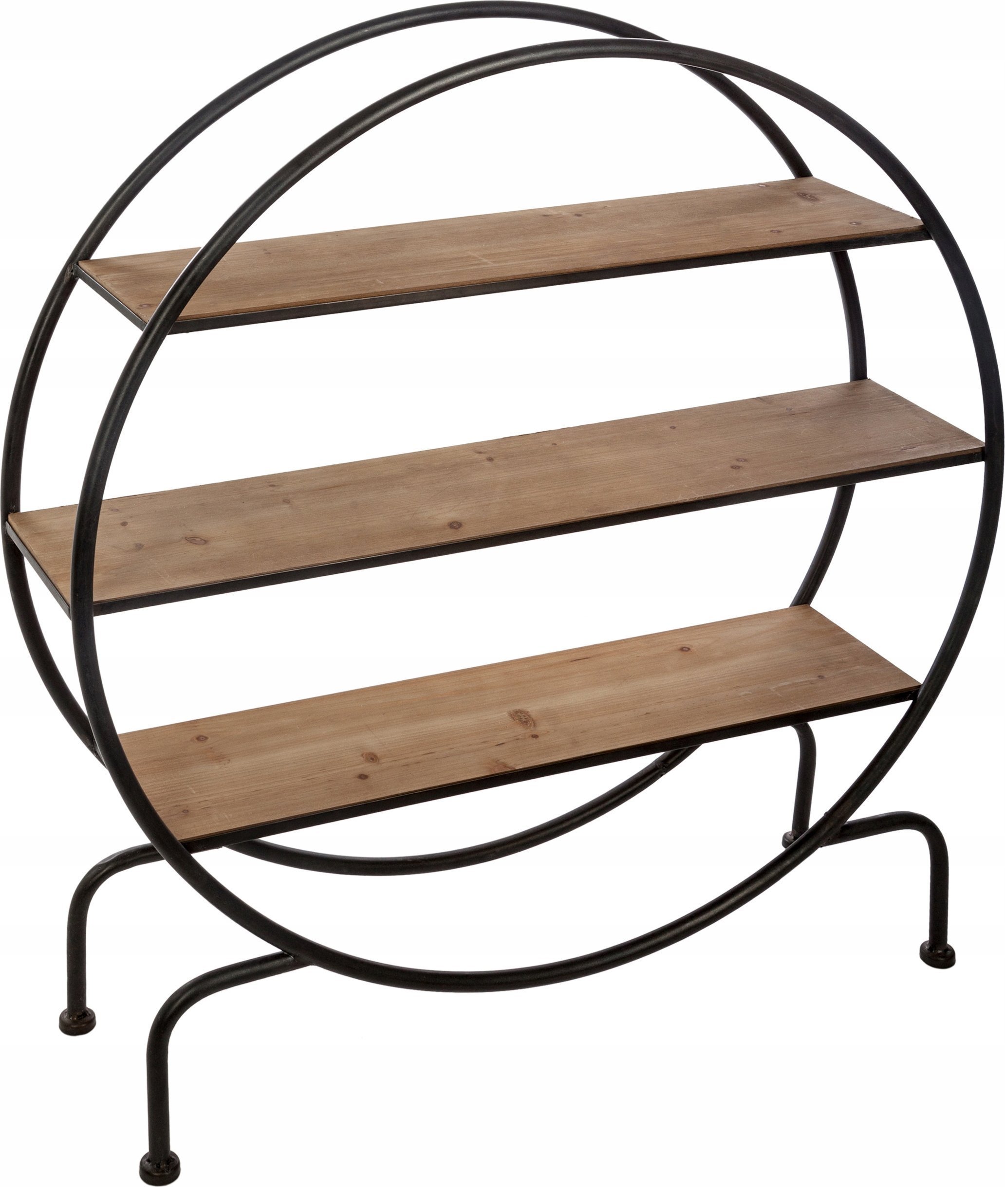 Atmosphera Regał trzypoziomowy okrągły Yara , praktyczny mebel z półkami MDF