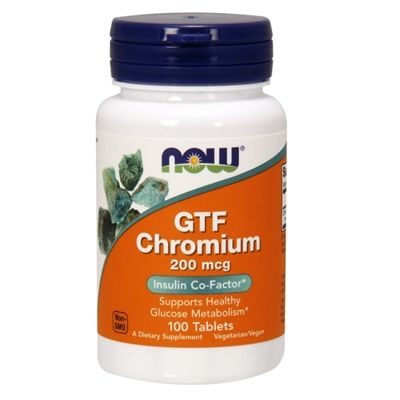 NOW Foods Tabletki GTF Chromium 100 tabl.