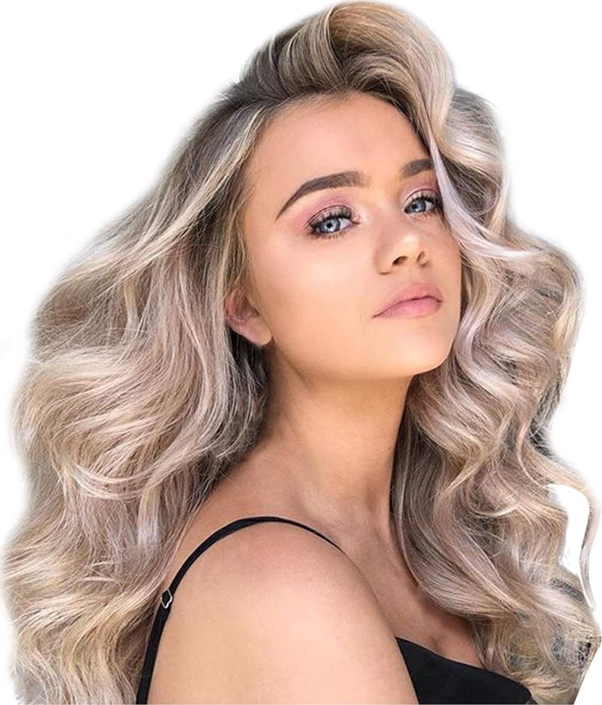 Korbi PERUKA WŁOSY DŁUGIE BLOND KRĘCONE FALOWANE NA SIATCE W96