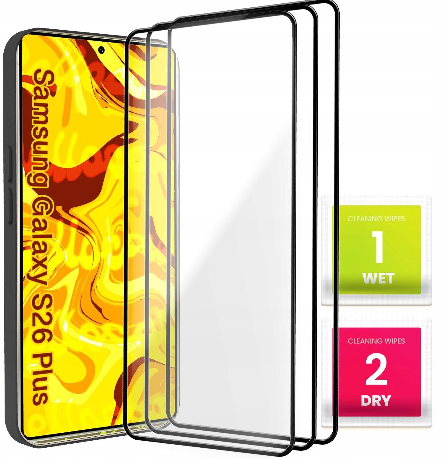 3-PAK Szkło Hartowane Do Samsung Galaxy S26 Plus (Pełne, 5D, Szybka, 9H)