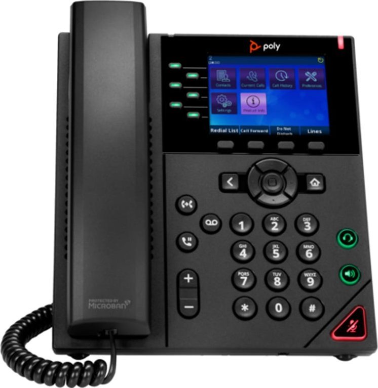 Telefon Triton POLY VVX 350 telefon VoIP Czarny 6 linii LED