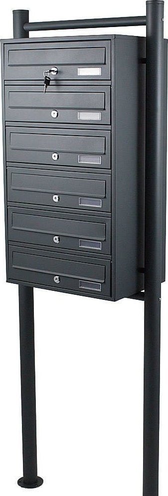 Bituxx SKRZYNKA POCZTOWA LOKATORSKA 6 GRAFITOWA STAL NIERDZEWNA