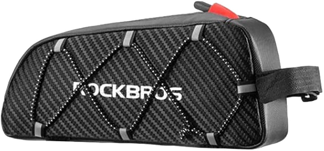 Torba rowerowa wodoodporna mocowana na ramę z plecionką 1l - czarna Torba rowerowa wodoodporna mocowana na ramę z plecionką 1l - czarna