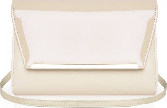 Solome BEŻOWA KOPERTÓWKA TOREBKA DAMSKA SOLOME M10 LAKIER MAT