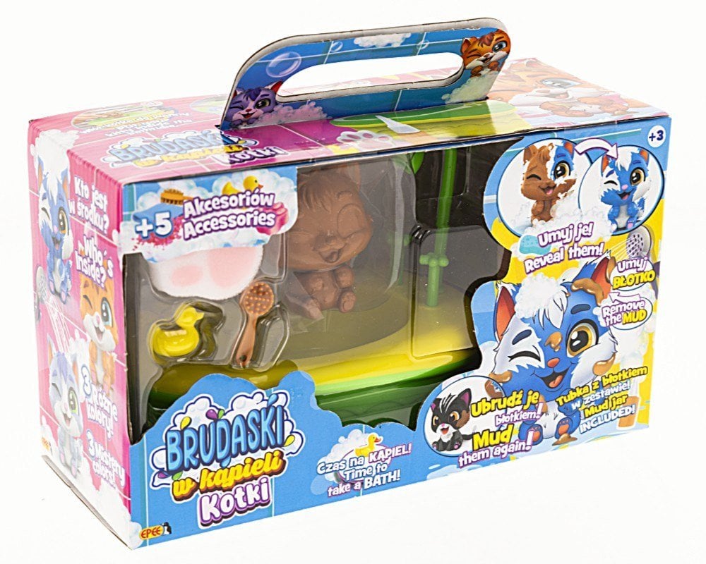 Figurka Epee Figurka Brudaski w kąpieli Kotki Zestaw Łazienka Karmelek