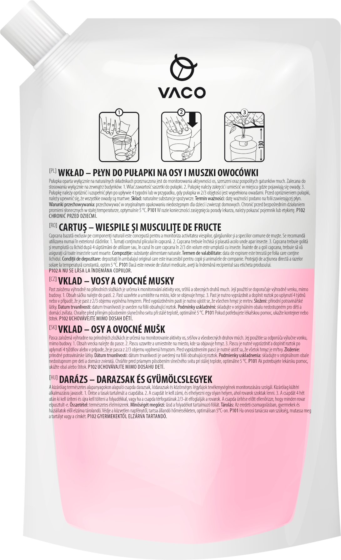 Płyn do pułapki na osy, muchy i szerszenie 200ml VACO