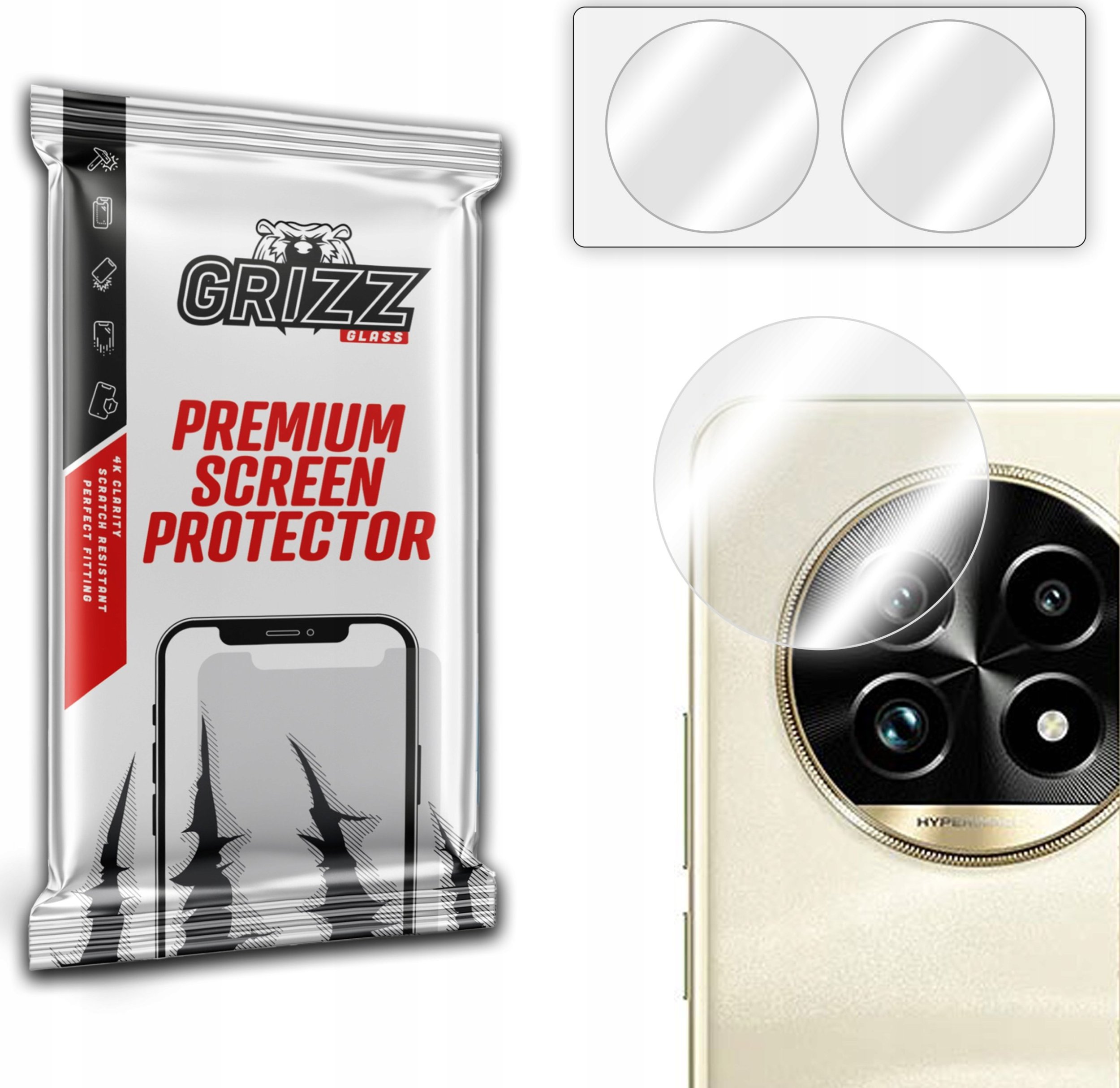 GrizzGlass Szkło na aparat GrizzGlass HybridGlass Camera do Realme 13 Pro Plus