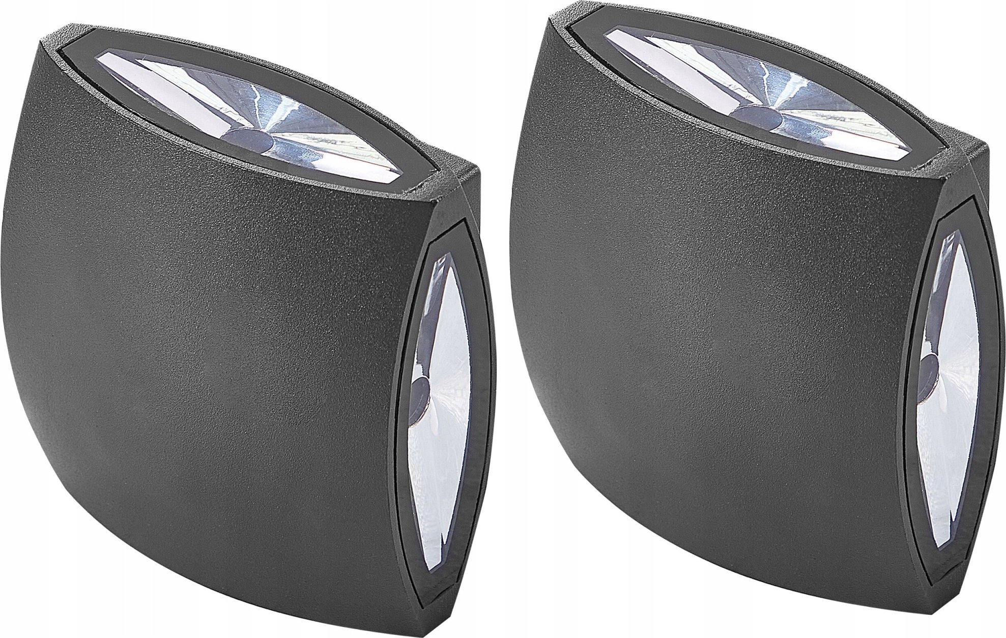 Kinkiet Beliani Zestaw 2 lamp ściennych zewnętrznych LED czarny RAMAPO