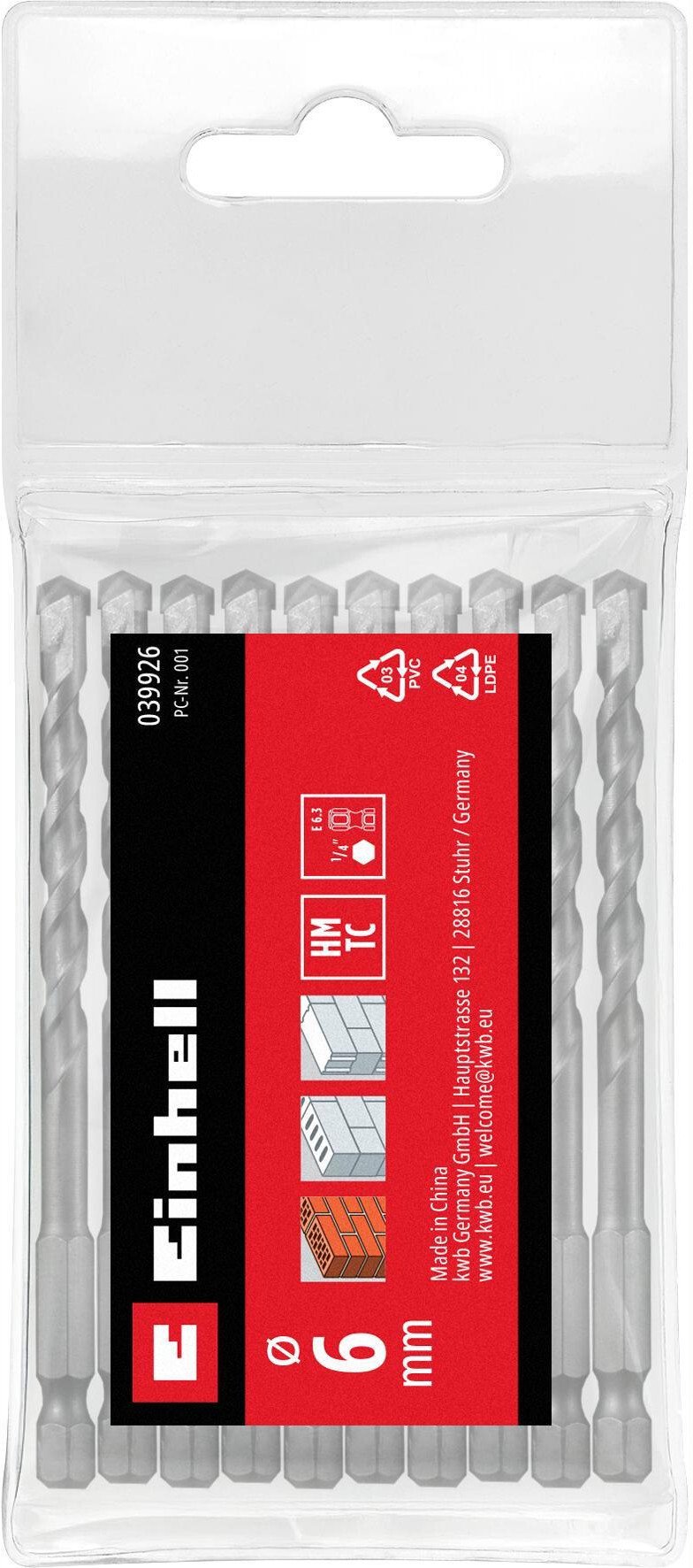 WIERTŁO DO BETONU HEX 6MM BULK