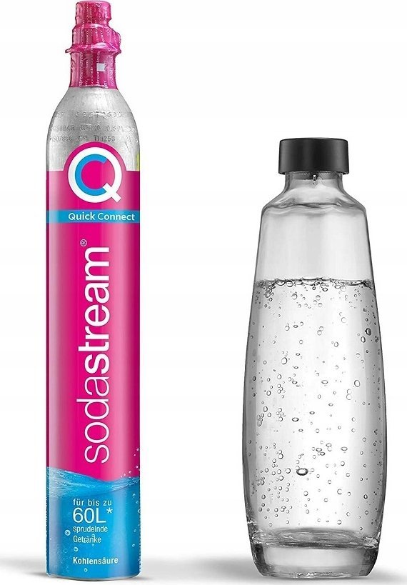 Sodastream SodaStream Zubehör Kit DUO Reservezylinder 60L QC+1 Glasflasche (1053400490)
