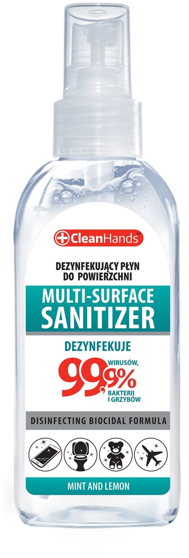 CLEANHANDS Multi-Surface Sanitizer Antybakteryjny spray do dezynfekcji powierzchni 100 ml