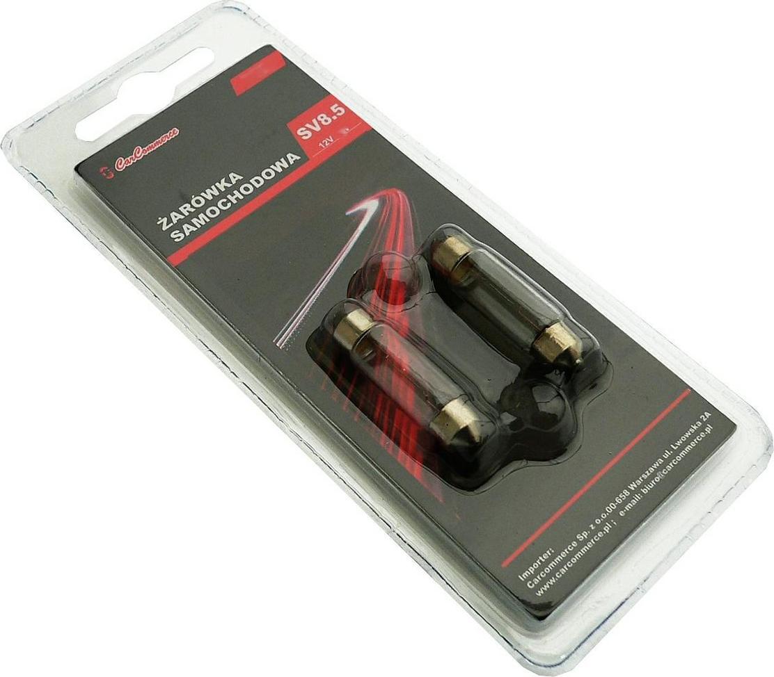 Carcommerce ŻARÓWKA 12V 5W SV8,5 RURKA 2szt. blister