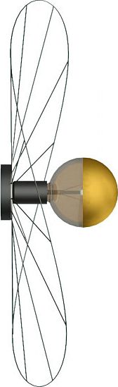 Kinkiet Lumes Czarny nowoczesny kinkiet druciany 110 cm - EX603-Eskolo