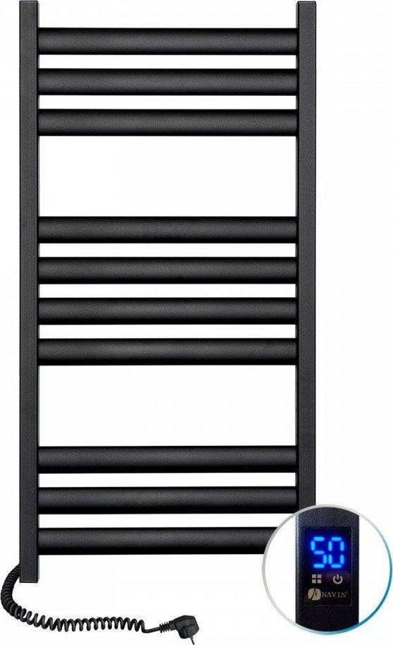 Grzejnik łazienkowy Navin Electric towel dryer Ellipse 500*1000 Sensor left black 12-245153-5010