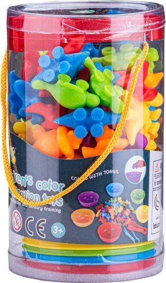 DK Edukacyjna Gra Dla Dzieci, Nauka Liczenia, Kolorów, Chwytania DINOZAURY Klocki